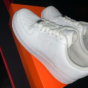 All white Air Force 1’s size 8.5 (never worn)